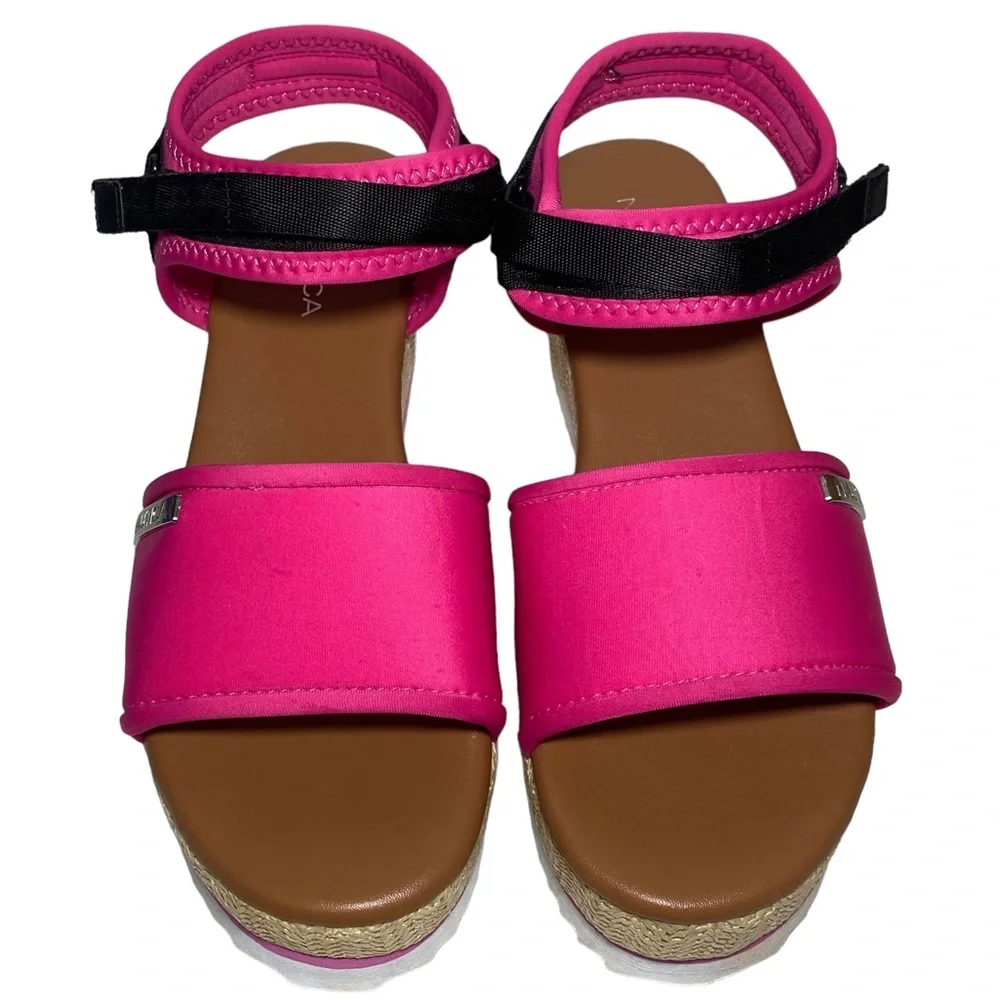 Nautica espadrilles pink nylon Womens size‎ 8.5